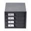 3.5in sata aluminum 4-bay slot tray-less mobile rack for optical drive bay hdd Internal Backplane Enclosure