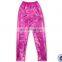 Wholesale kids palazzo pants fashion silver metal children harem pants kids trousers