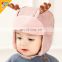 Princess mother autumn winter NEW BABY HAT baby cartoon two ball Plush antler warm ear