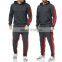 New autumn and winter men's Mosaic sports casual set street trend fitness sportswear hoodie suit