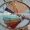 large  coloured decorative  silver  mirror with back color paint