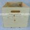 Custom Logo Pine Wood Crate with Handle
