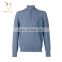 Merino Wool Men's Stand Collar Sweater 1/4 Zip Cashmere Pullover Sweater