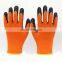 Orange Work Rubber Coated Working Slip Resistant Heavy Duty Knit Terry Safety Construction Gardening Winter Hand Gloves