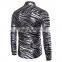 2021 Fashion New men's zebra striped print shirt long sleeves hot stamping men's shirt