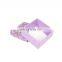 Elegant Purple 350g Cardboard Paper Box Customized Logo Foldable Box for Birthday Gift Box