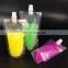 Pink fossy finished self-adhesive holographic three side seal plastic pouch for medical cosmetic candy tea