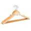 Stainless Steel Non Slip Logo Space Saving Pants Kids Hooks Store Coat Wholesale Cloth Wood Hanger For Clothing