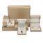 Custom logo gold square pu leather jewelry box ring box