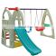 Kids Outdoor Play Center Supermarket  Cheap outdoor plastic slide kids play house slide with swing with blowing toy