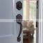 Iron Black Finish Single Cylinder Deadbolt Handle Set with Lever Door Handle Reversible for Right and Left Handed