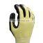 Flame Resistant Aramid Safety Gloves Cut Proof Arc Flash Protection Gloves Nitrile Coated Heat And Cut Resistant Working Gloves