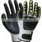 13G HPPE Cut Resistant Lining Black Nitrile Rubber Palm Coated Impact Gloves