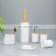 6 Bathroom Set Soap dispenser Tumbler toothbrush holder Soap Dish Toilet Brush plastic Bamboo Bathroom accessories