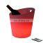 led wine bottle cooler PE plastic material plastic led light ice bucket champagne wine beer coolers