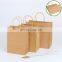 Wholesale Eco Friendly Bread Coffee Gift Packing Bags Stand Up Pouch Shopping Custom Logo Brown Kraft Paper Bag With Handles