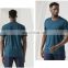 2023 New Wholesale Ice Silk Lightweight Gym Fitness Shirt Top Quick Dry Stripe Print Slim Fit Workout Sports T-Shirt For Men