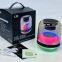Desktop RGB Dazzling Light Portable Subwoofer Colorful LED Lamp Transparent Shell Mini Blue Tooth BT RGB Speaker