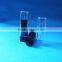 Black square lip stick tube with big clear cover, empty lip balm tube with large AS cover, cosmetic lip cream tube
