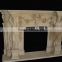 Hot Indoor Natural Polished Beige Marble Fireplace