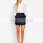 A-line Scalloped Skirt with Piping Hot Sexi Photo Image