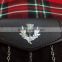 Scottish Half Dress Sporran With Thistle Badge Made Of Fine Quality Leather Material