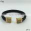 Luxury Bracelet High End Jewelry Fashion Charm Python Leather Bracelet Semicircle Genuine Exotic Leather Black Red Leather