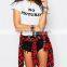 simple O-collar women T-shirt short sleeves women T-shirt OEM service