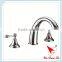 copper chrome plating 3 hole basin faucet 2502