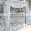 Luxury European Carved Statue Pure White Marble Fireplace