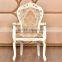 European luxury solid robber wood banquet chair table chair set with gold painted