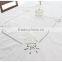 Hand embroidered white cotton table cloth No.15