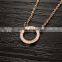 Best Wholesale Websites Fashion Women Rose Gold Circle Necklace