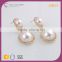 E78086I01 Gold plating lighter stud earring plastic rhinestone hoop custom elegant fancy jewelry double sided pearl earrings