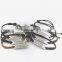 Custom jewelry leather strap logo id bracelets for men