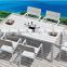 Turin outdoor furniture Alum dining table and chair set