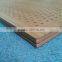 Wooden perforated acoustic ceiling tiles