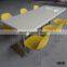 artificial stone solid surface table cafe table chair set