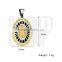 Best selling high quality stainless steel gold crystal Madonna pendant