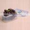 Rectangular disposable plastic food container