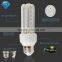Warm white cool white 3U energy saving lamp e27 cfl with clear glass housing