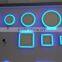 Bi-color two color white and blue color LED panel light