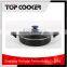 Aluminum press non stick two handled deep fry pan with lid                        
                                                Quality Choice