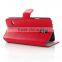 Red flip wallet leather case for Samsung galaxy S5