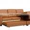 Modern classic leather corner sofa bed for sale