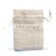Natural Hemp Bag with ties, Simple Jewelry Small Gift Packaging Pouches 8.5cm*11.5cm