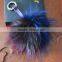 Raccoon Fur Ball/Raccoon Fur/Raccon Fur Pom Poms Keychain Key Rings