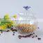 China Hot Sale Factory Fashionable Design Glass Food Container Jar With Flower Shape Lid Painted Blue