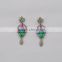 <<<2016 Hot Sale European Style Women Party Fashion Alloy Crystal Rhinestone Colorful Acrylic Dangle Chandelier Drop Earring/