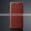 Elegant design ultra thin flip open leather case cover with embossed flower mobile phone leather case